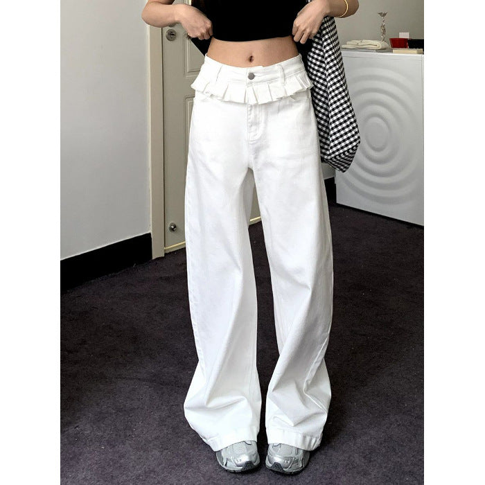 Paisley™ | Elegante wide-leg jeans met kanten details