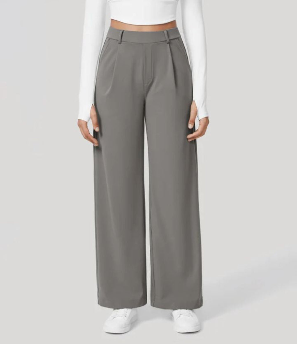 Charmie™ | Casual high waist straight leg broek