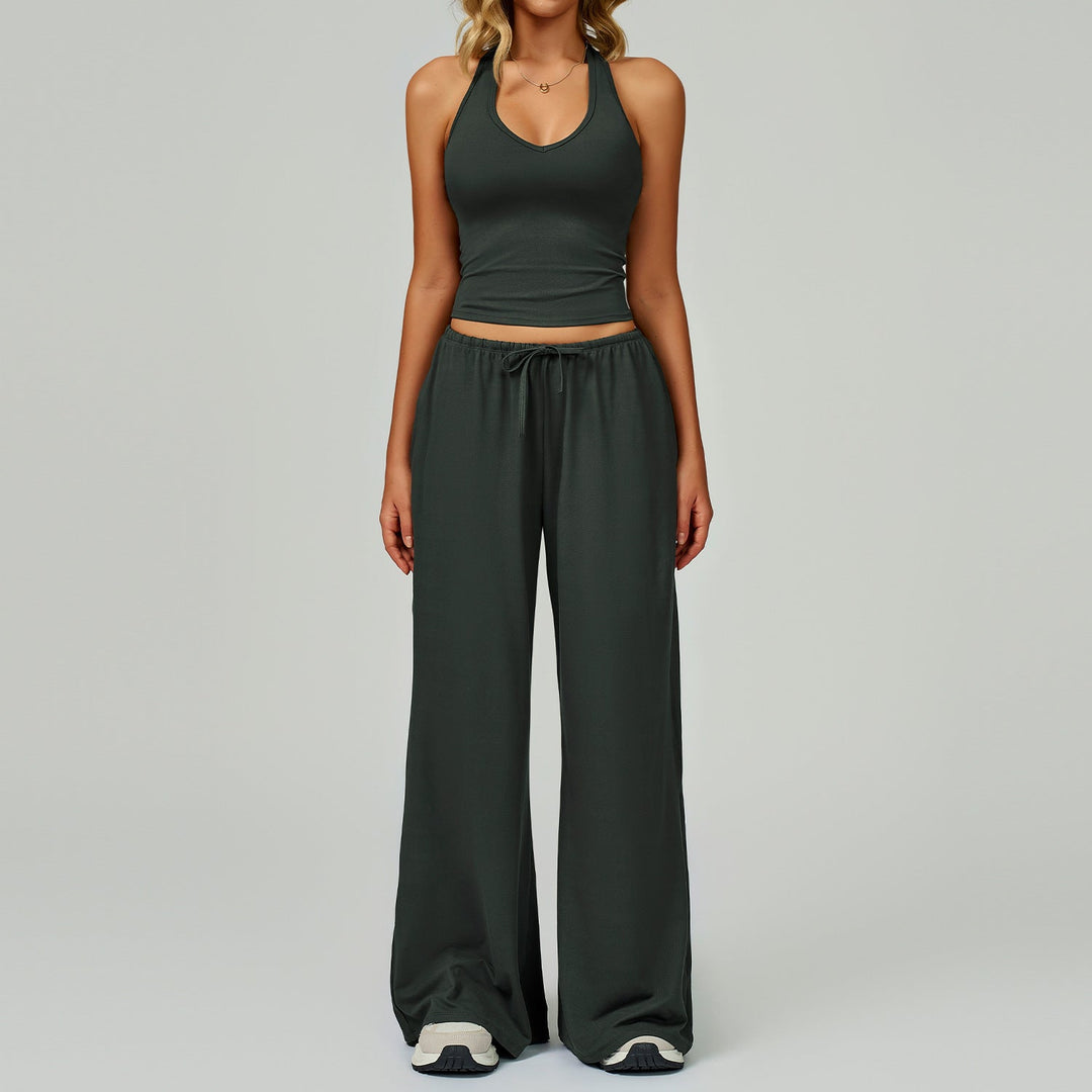 Araya™ | Casual crop tanktop and wide-leg broek set