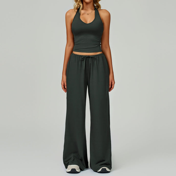 Araya™ | Casual crop tanktop and wide-leg broek set