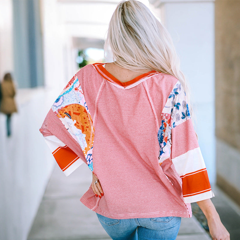 Bailey™ | Lichte patchwork batwing top