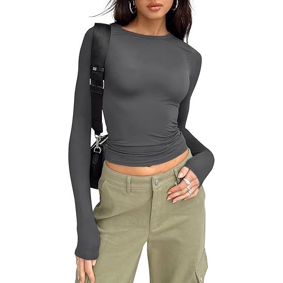 Jihyo™ | Casual lange mouwen ronde hals top