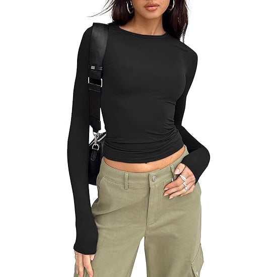 Jihyo™ | Casual lange mouwen ronde hals top