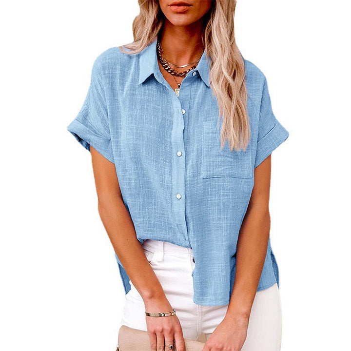 Audrine™ | Comfy casual button-up blouse