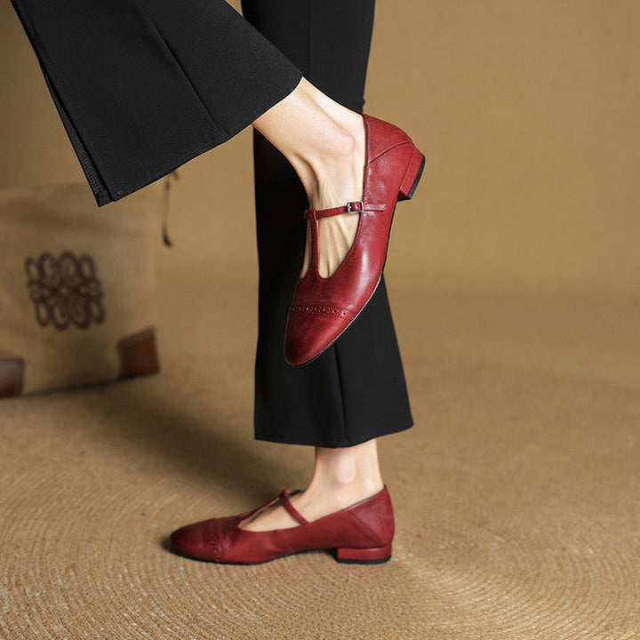 Miska | Leren leather ballerina's