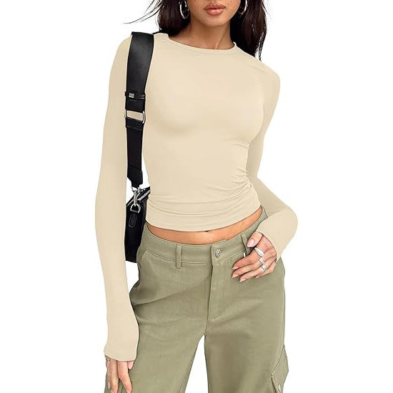 Jihyo™ | Casual lange mouwen ronde hals top