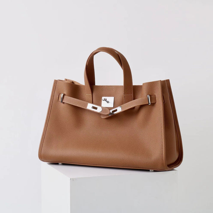 Beverley™ | Large capacity leren cowhide leather shopper for work & travel