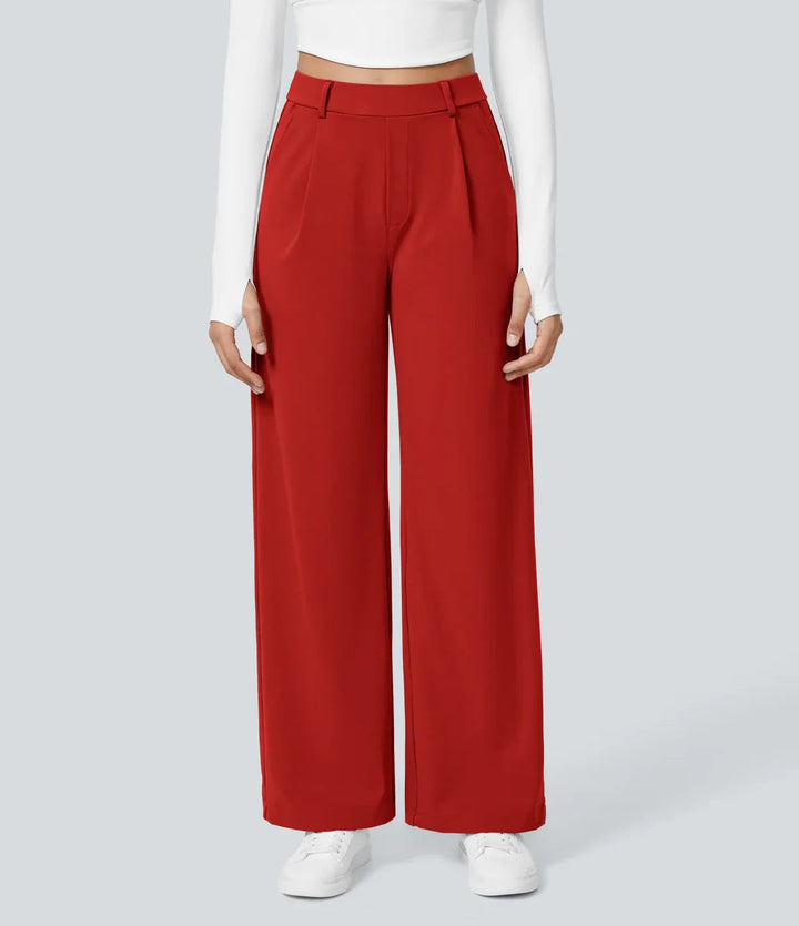 Charmie™ | Casual high waist straight leg broek