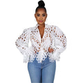 Isali™ | Chique asymmetrical flounce sleeve blouse