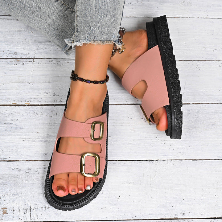 Lalaine™ | Chique two-strap summer platformsandalen
