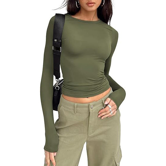 Jihyo™ | Casual lange mouwen ronde hals top