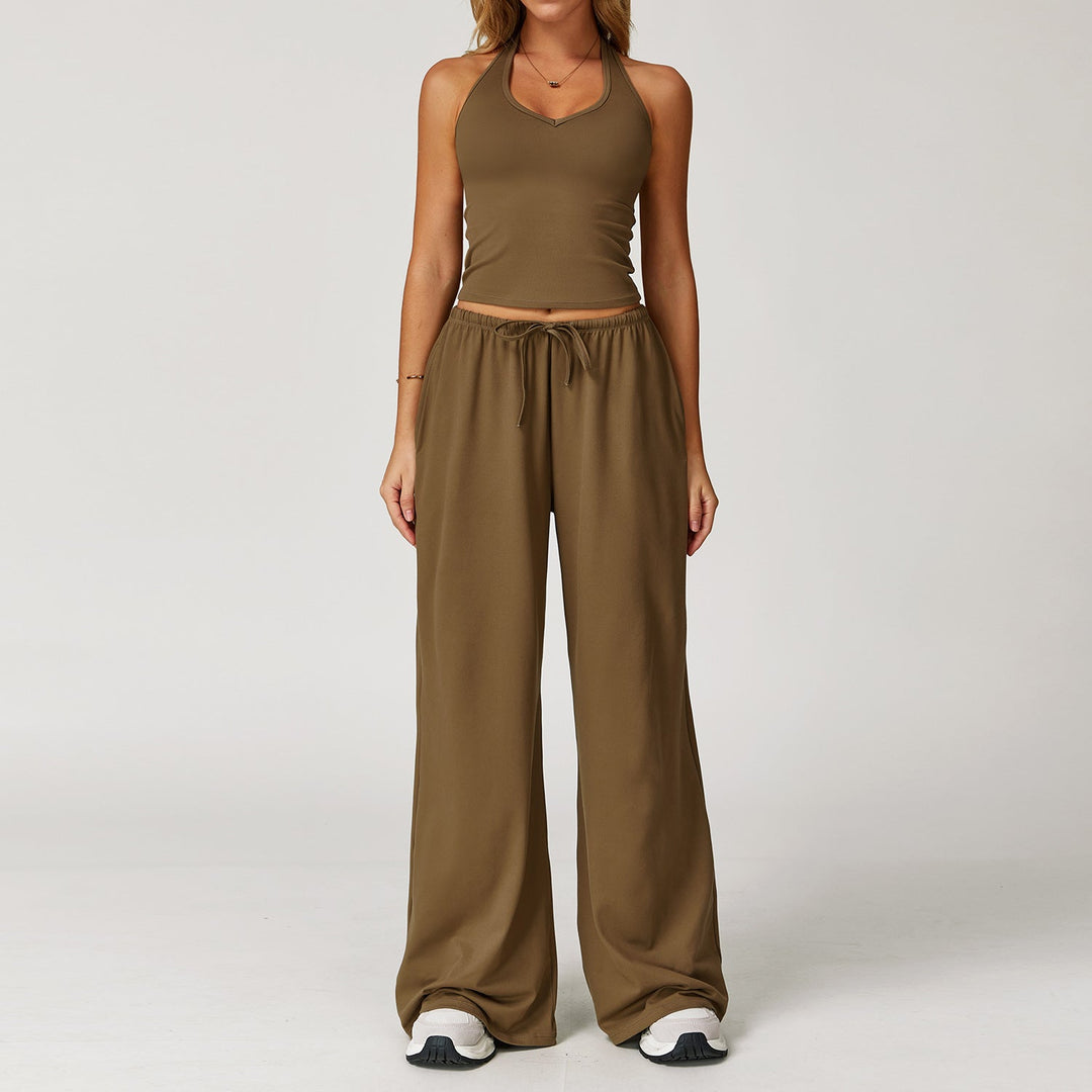 Araya™ | Casual crop tanktop and wide-leg broek set