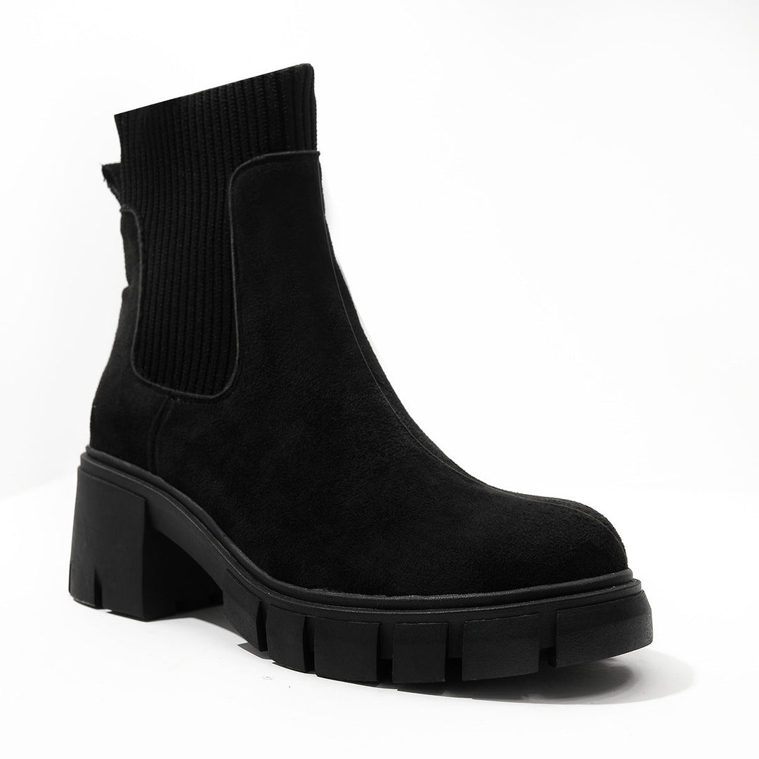 Ava™ | Women chelsea enkellaarsjes chunky slip on booties