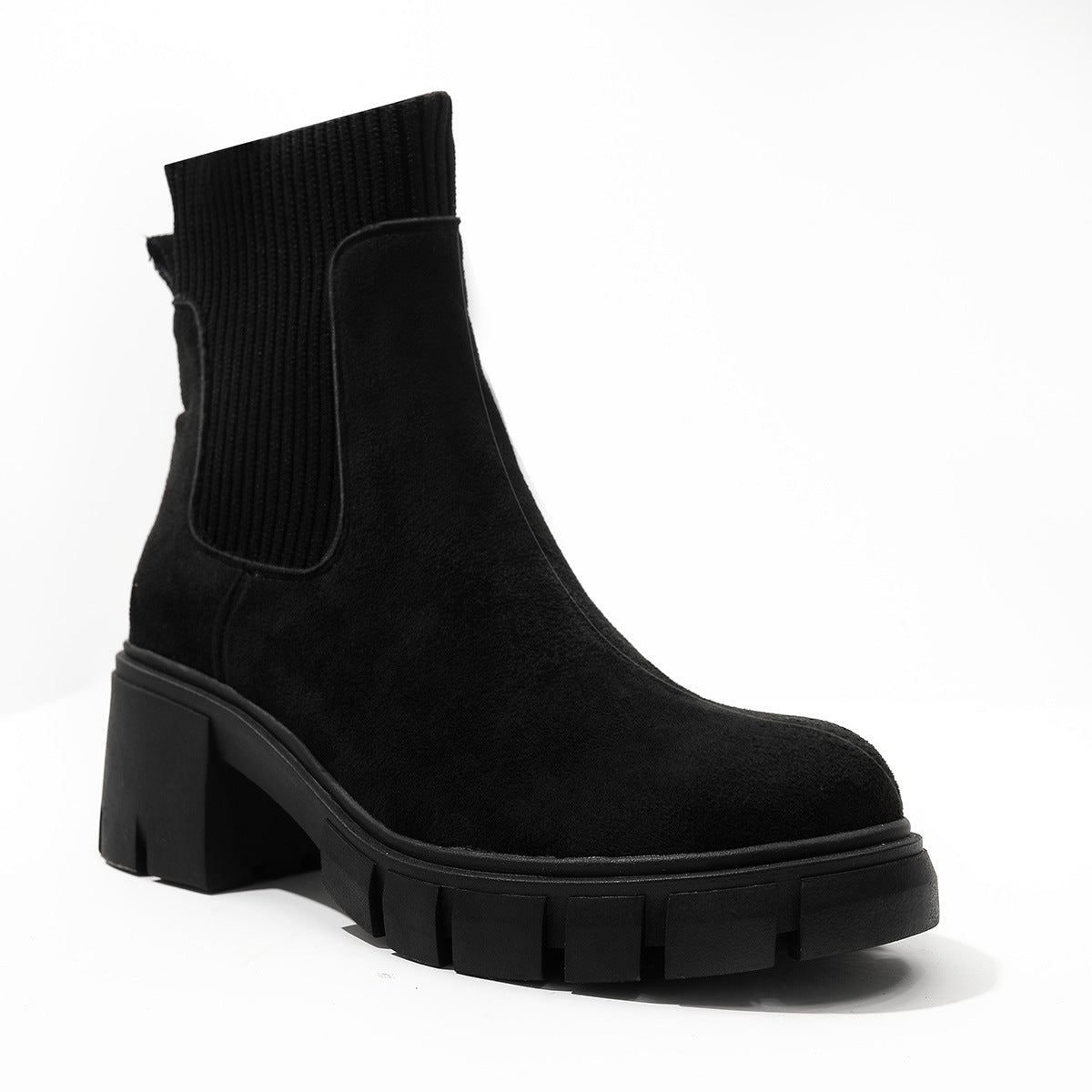 Ava™ | Women chelsea enkellaarsjes chunky slip on booties