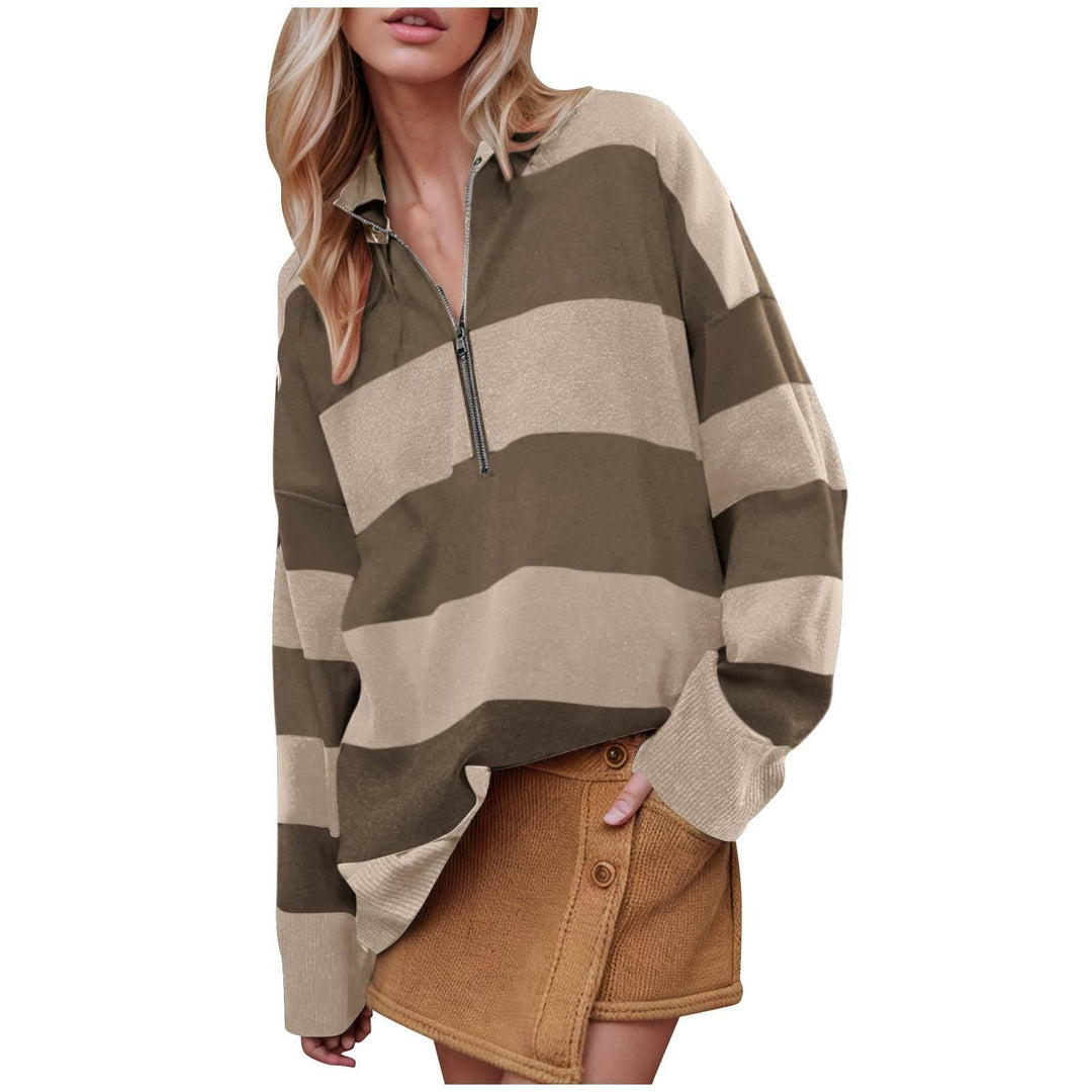 Camilla™ | Comfy lange mouwen pullover trui with half zipper