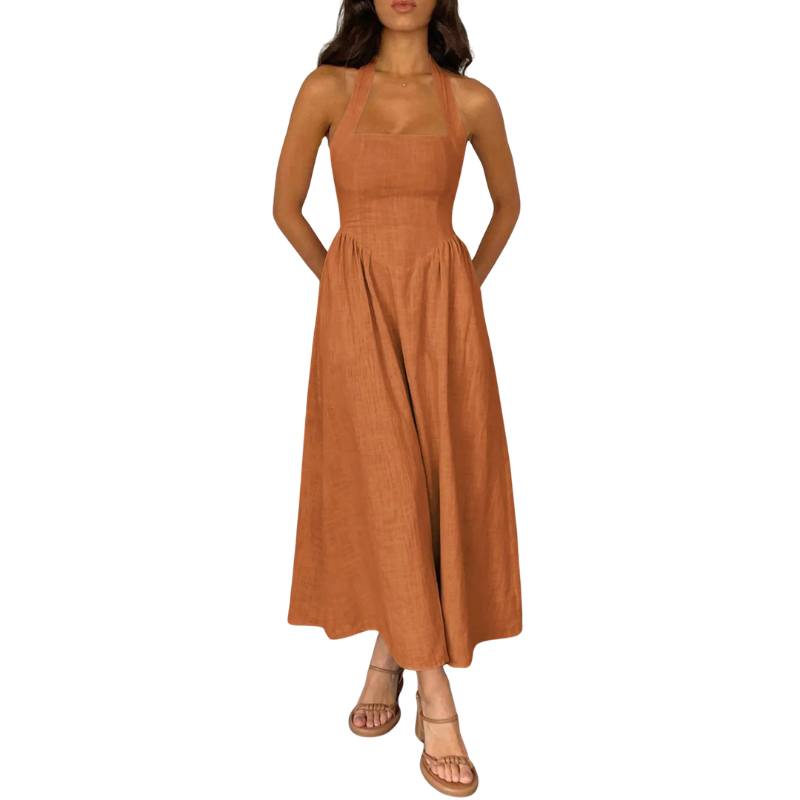 Kate™ | Elegante zonder mouwen high-waist jurk