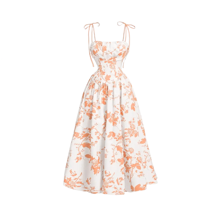 Rosalie™ | French bloemen tie-shoulder cami jurk