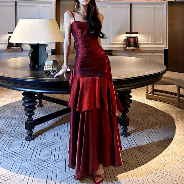 Vianne™ | Glamorous ruffled maxi jurk
