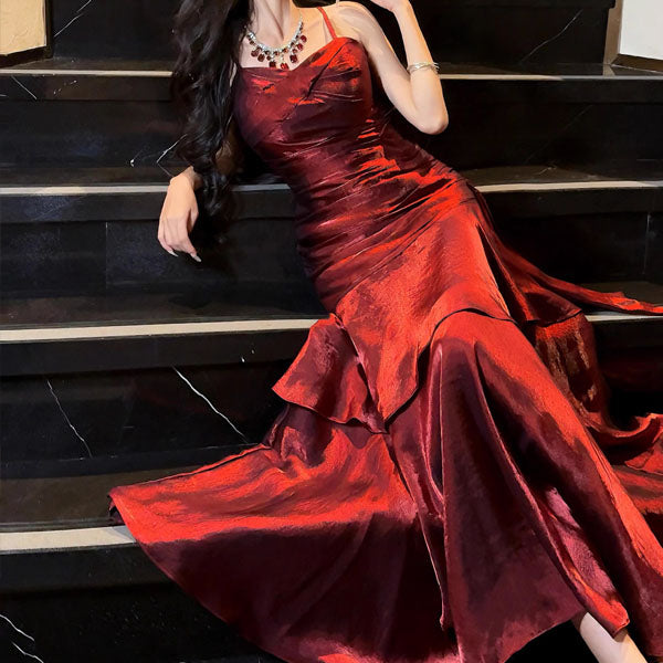 Vianne™ | Glamorous ruffled maxi jurk