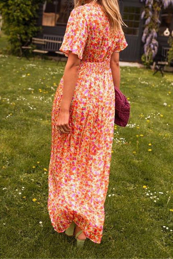 Linora | Maxi jurk with flowers