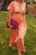 Linora | Maxi jurk with flowers
