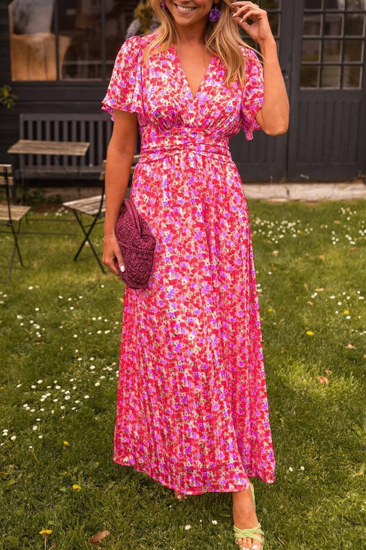 Linora | Maxi jurk with flowers