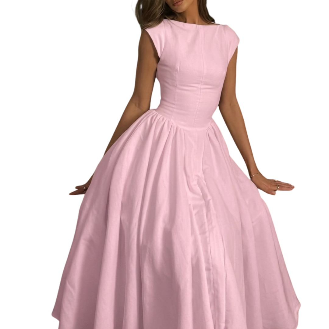 Clarissa™ | Chique bardot backless maxi jurk