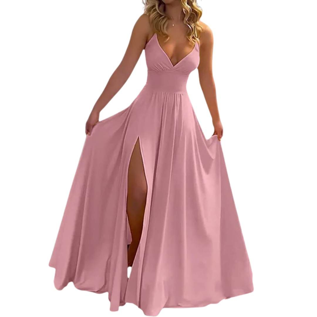 Roxanne™ | Stijlvol spaghetti strap slit maxi jurk