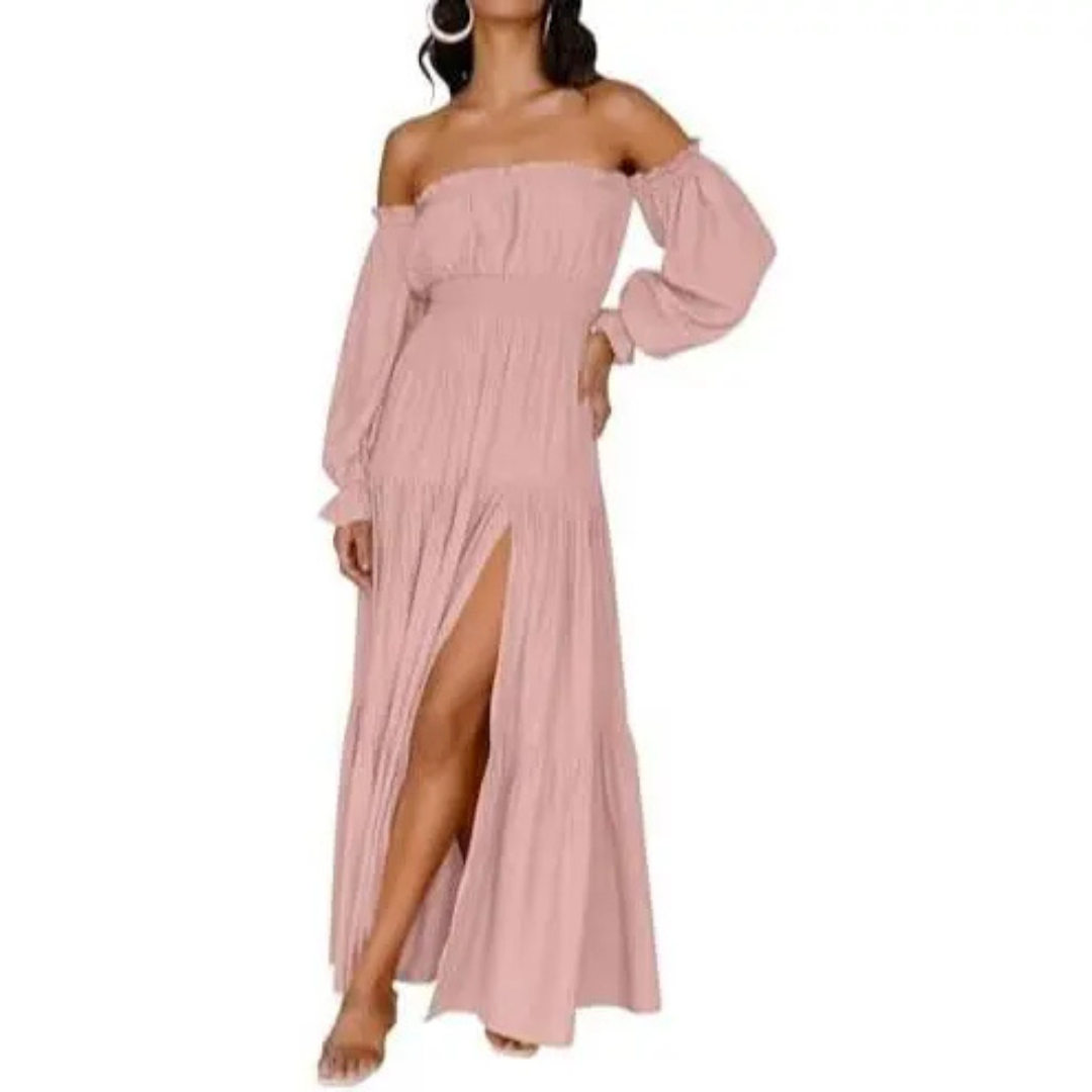 Meadow™ | Bohemian off-shoulder layered maxi