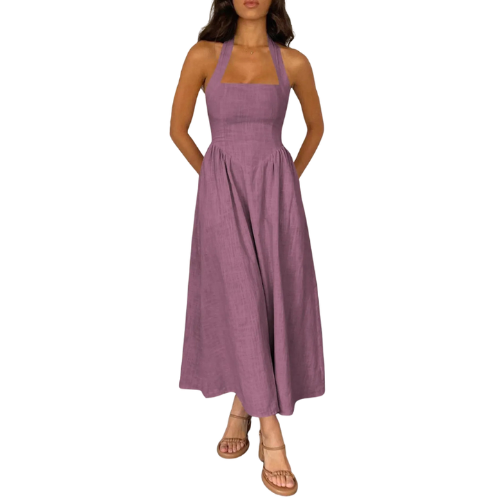 Kate™ | Elegante zonder mouwen high-waist jurk