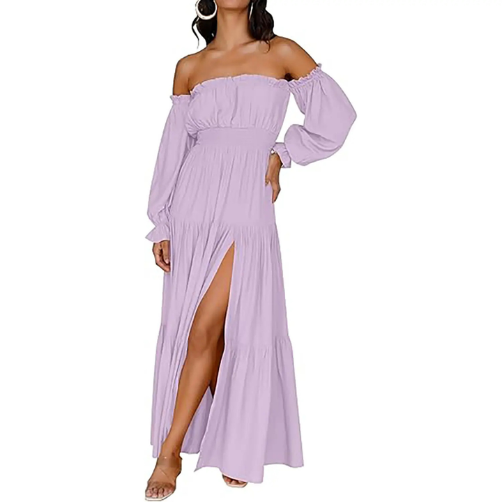 Meadow™ | Bohemian off-shoulder layered maxi