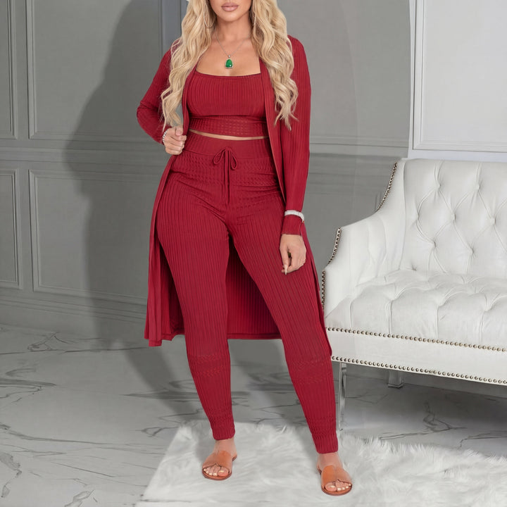 Amarie™ | Cozy three piece vest & leggings co-ord set