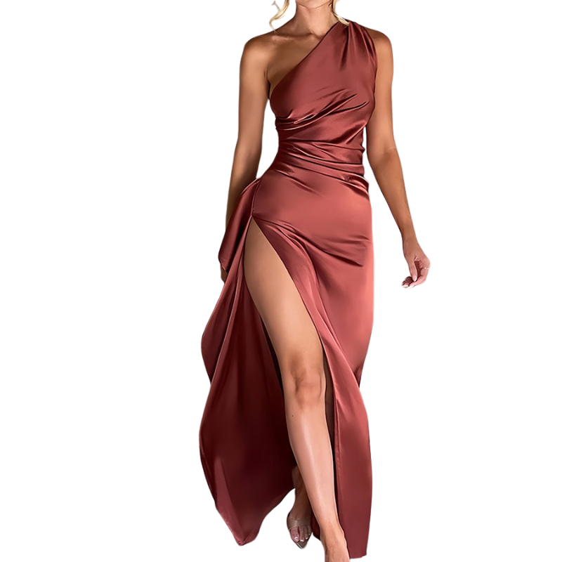 Amber™ | Sophisticated one shoulder maxi jurk