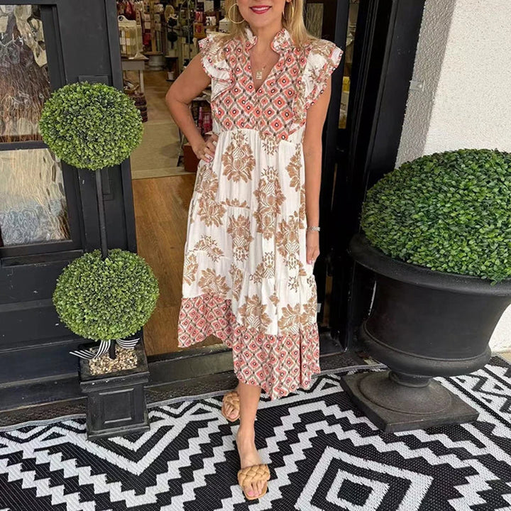 Maura™ | Relaxte vintage midi jurk