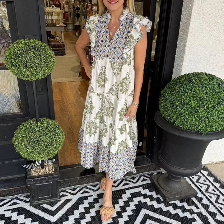Maura™ | Relaxte vintage midi jurk