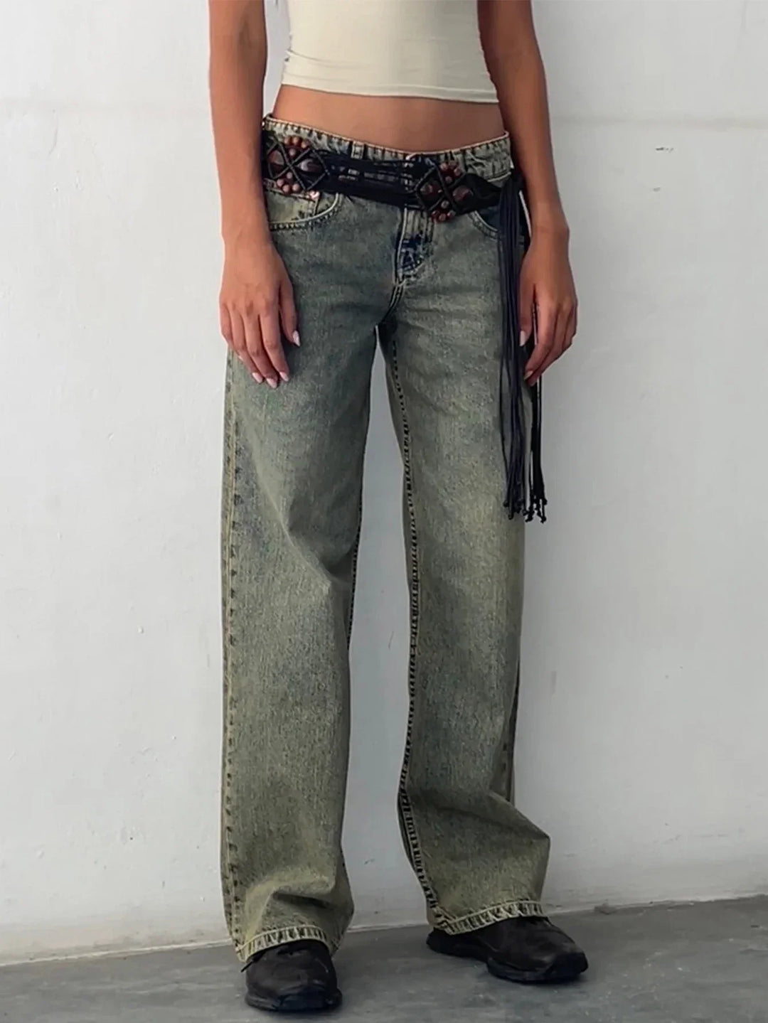 Sylvaine™ | Vintage casual baggy jeans