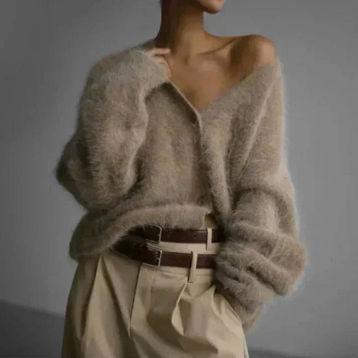 Adele™ | Fuzzy mohair vest