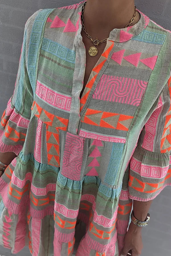 Thalie™ | Vibrant boho jurk
