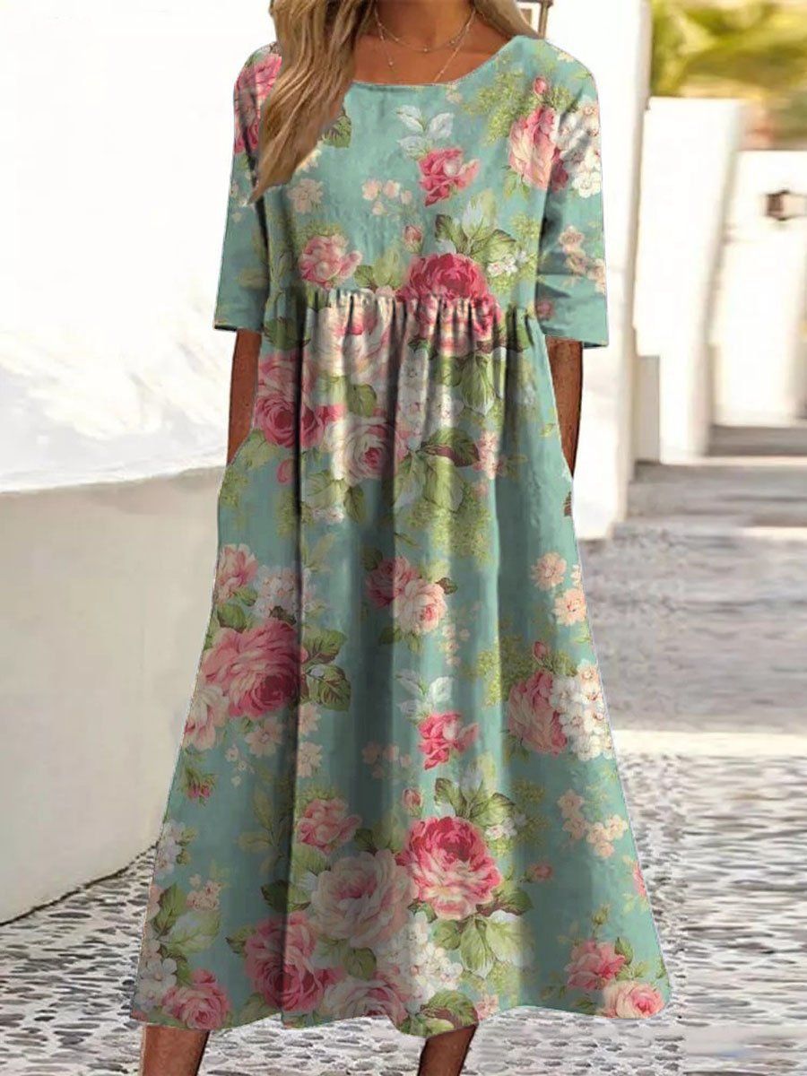 Laarni™ | Relaxte midi jurk