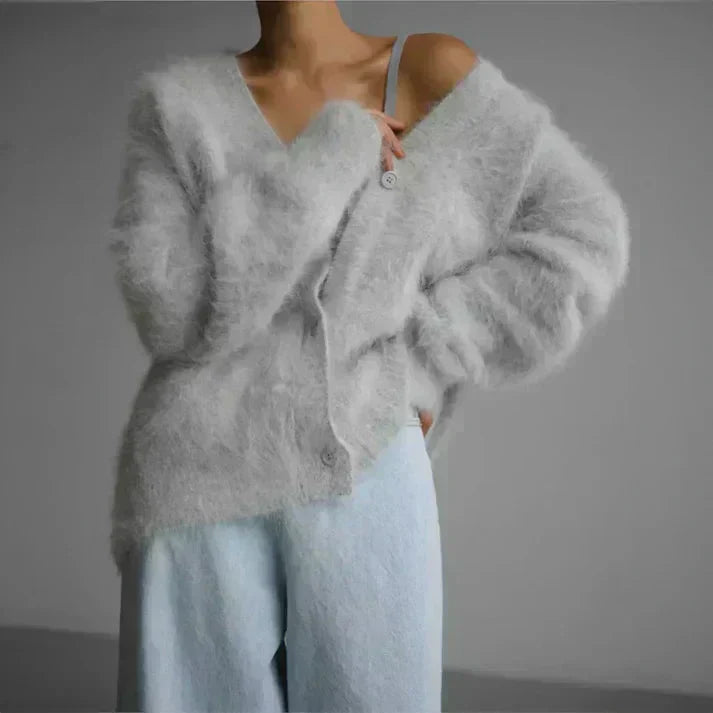 Adele™ | Fuzzy mohair vest