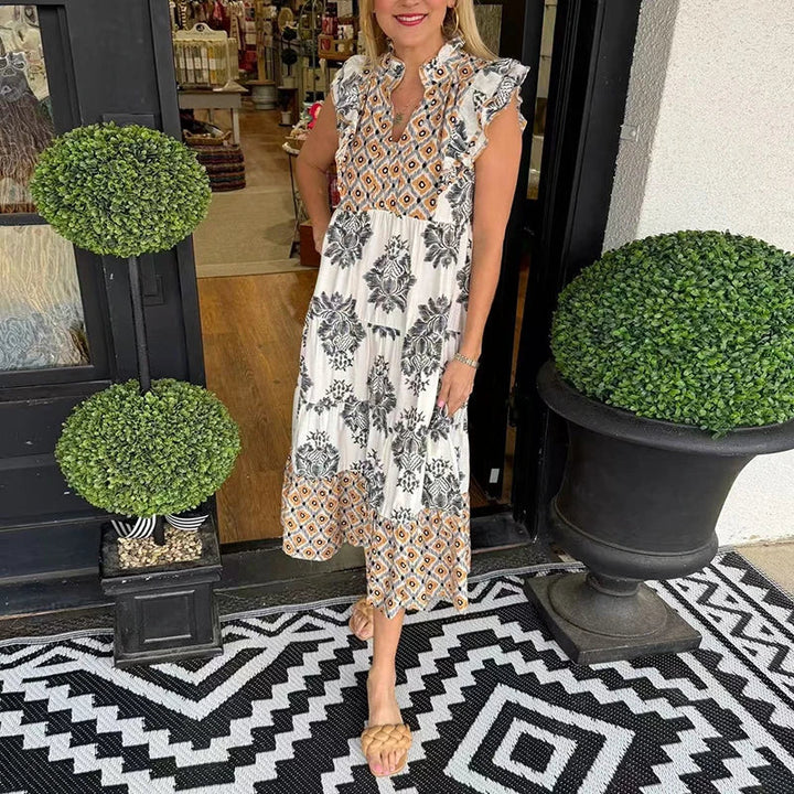 Maura™ | Relaxte vintage midi jurk