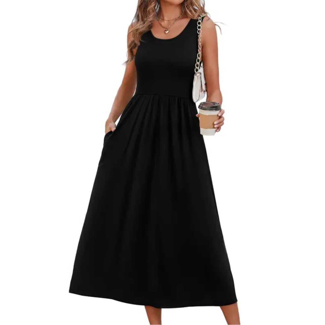 Temperance™ | Boho halter neck soepel vallende midi jurk