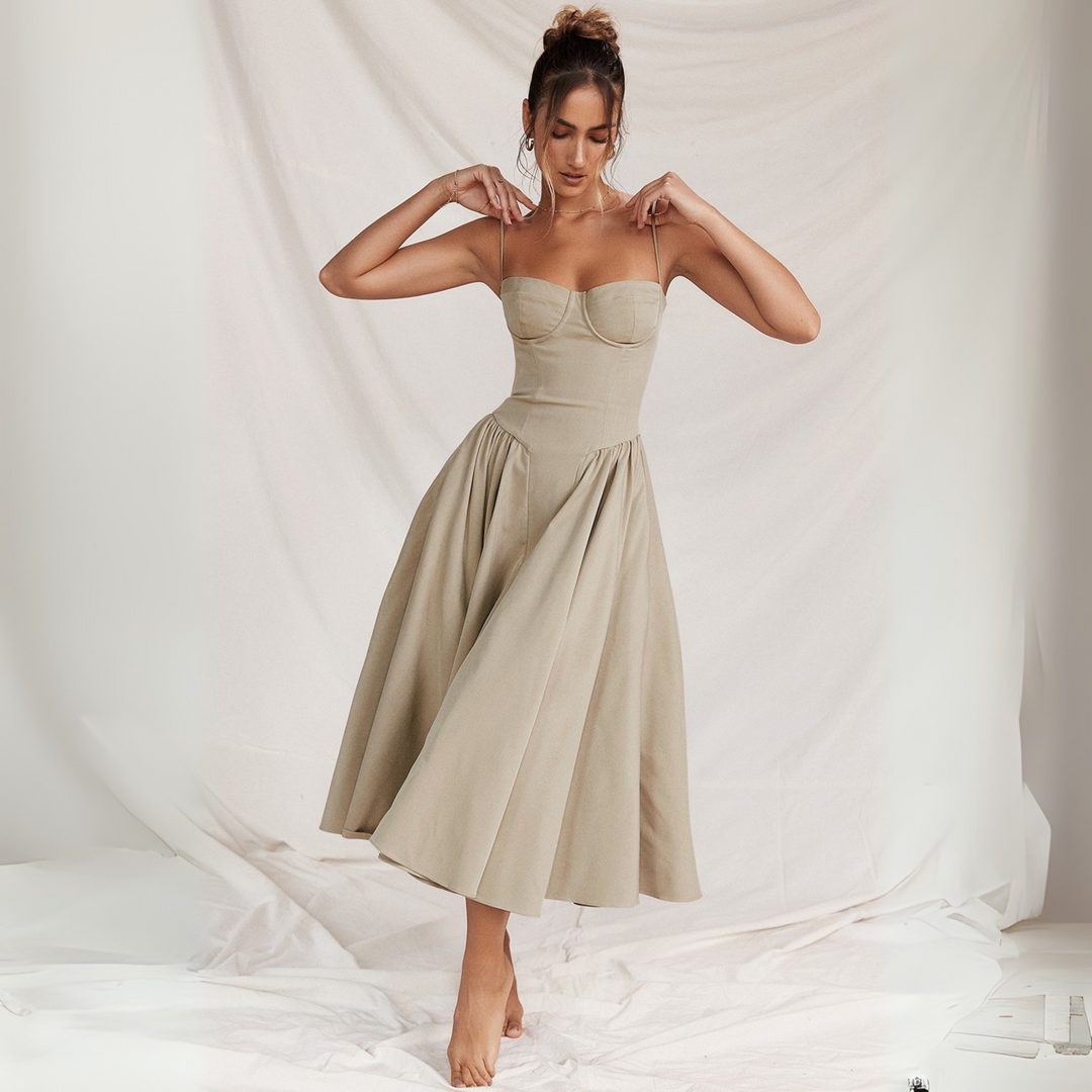 Trenta™ | Chique spaghetti strap bodycon midi jurk