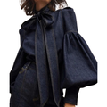 Lucy™ | Elegante tie-neck casual lange mouwen top voor dames