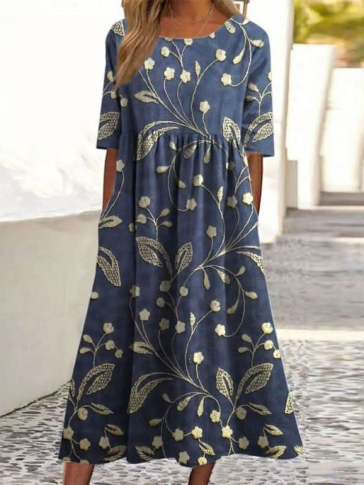 Laarni™ | Relaxte midi jurk