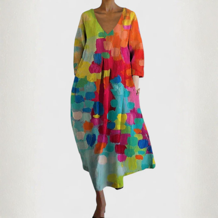Isalinde | Comfortabele V-hals jurk