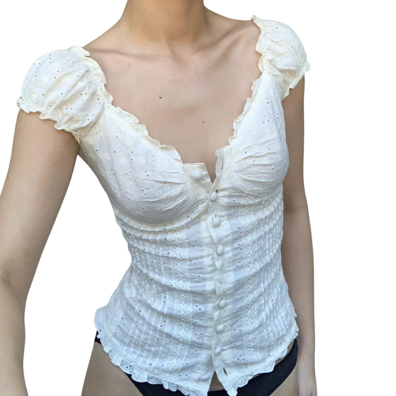 Glacy™ | Chique bloemen lace corset top