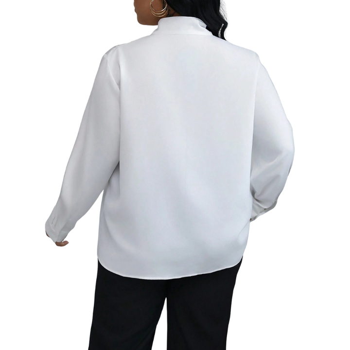 Janela™ | Sophisticated lange mouwen high neck blouse