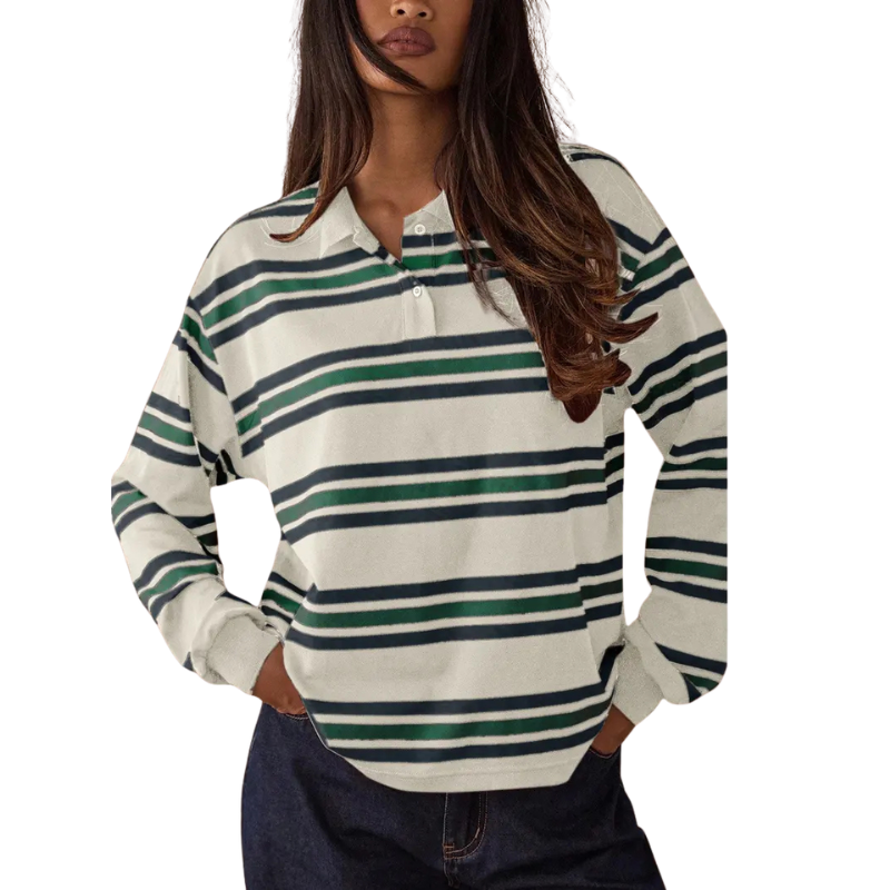Aiko™ | Refined gestreepte lange mouwen top