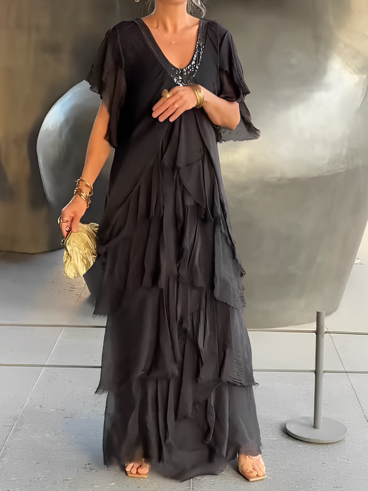 Lynette™ | Elegante soepel vallende long jurk